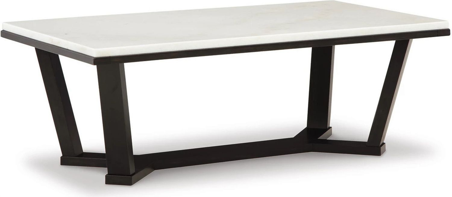 Fostead White And Espresso Rectangular Cocktail Table T7701