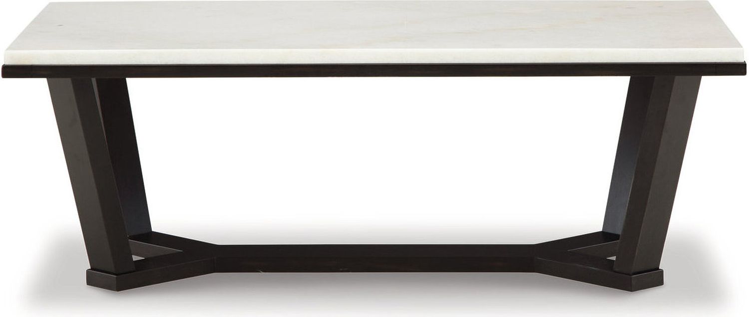 Fostead White And Espresso Rectangular Cocktail Table T7701