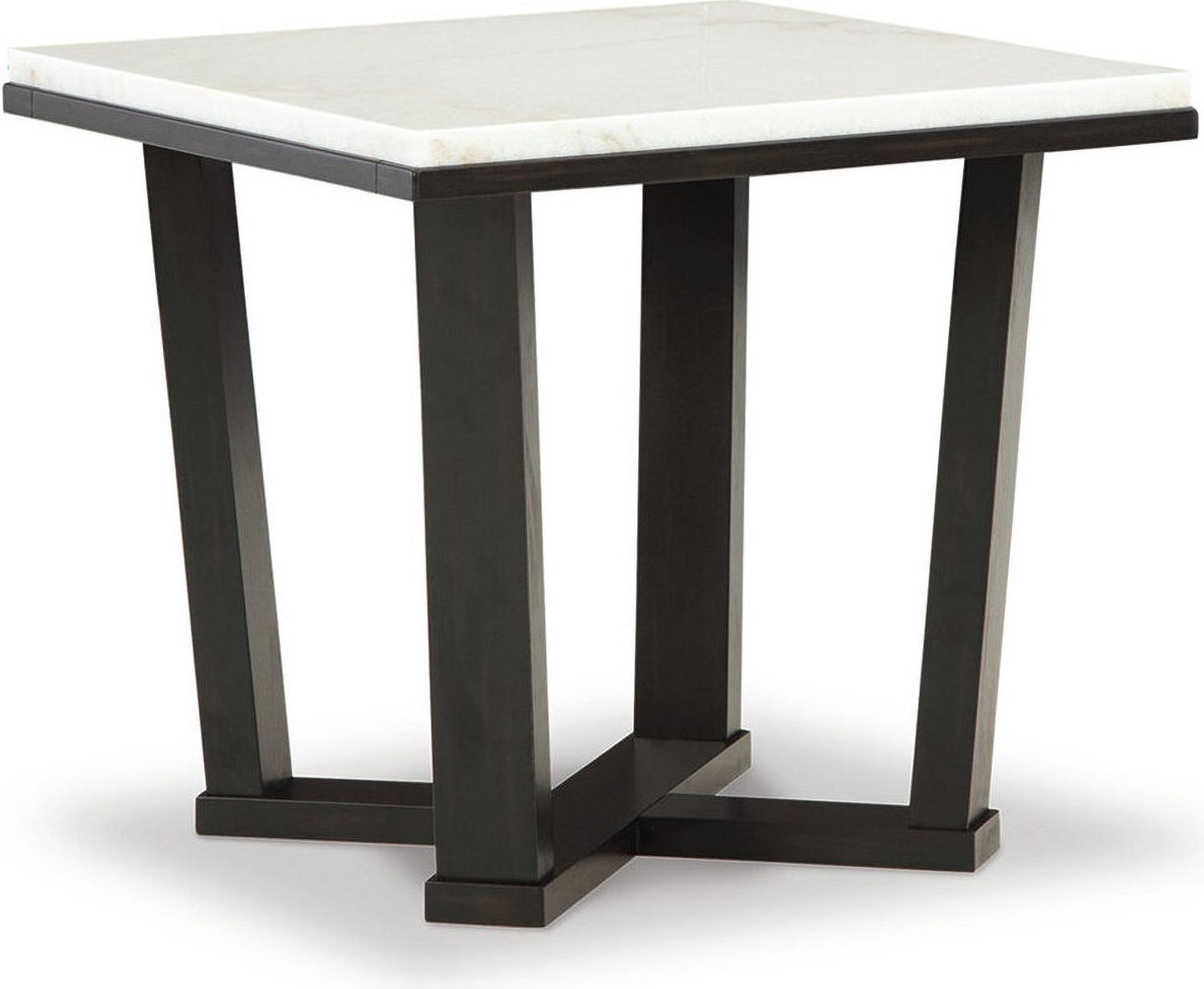 Fostead White And Espresso Square End Table T7702