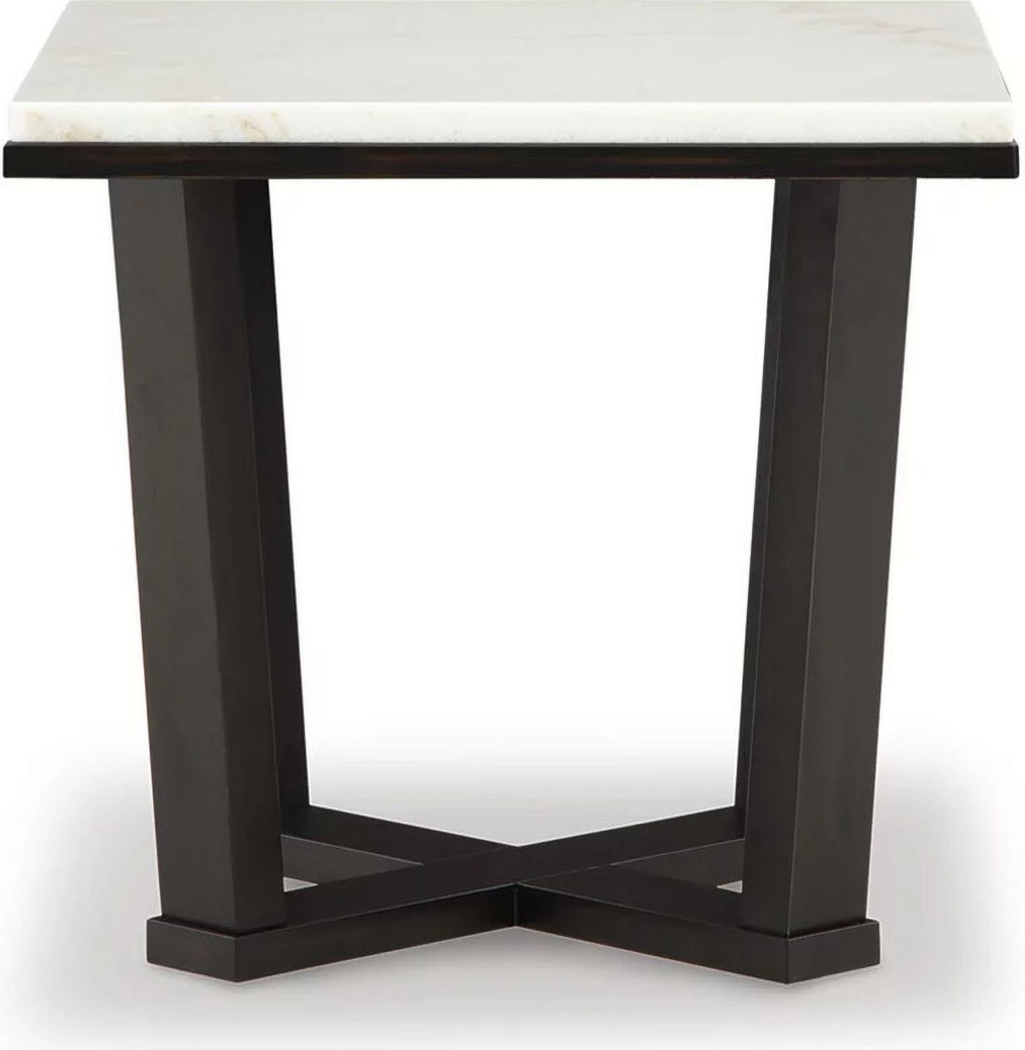 Fostead White And Espresso Square End Table T7702