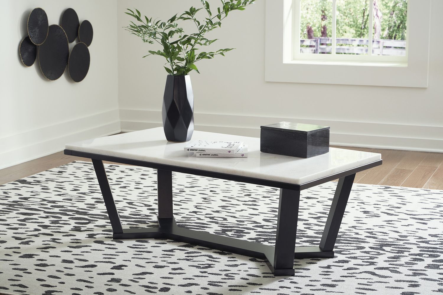 Fostead White And Espresso Square End Table T7702