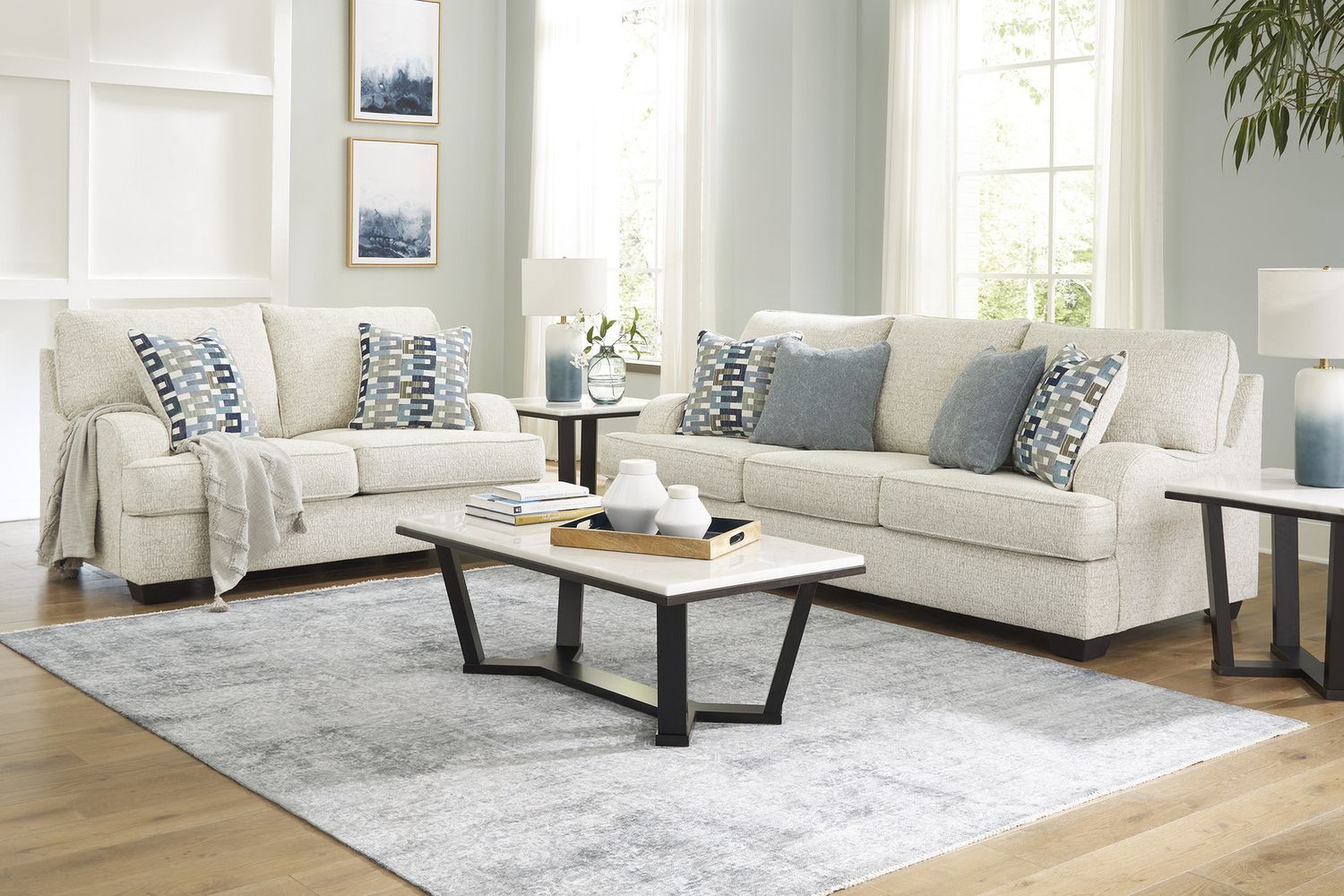 Fostead Occasional Table Set In White and Espresso T770T1
