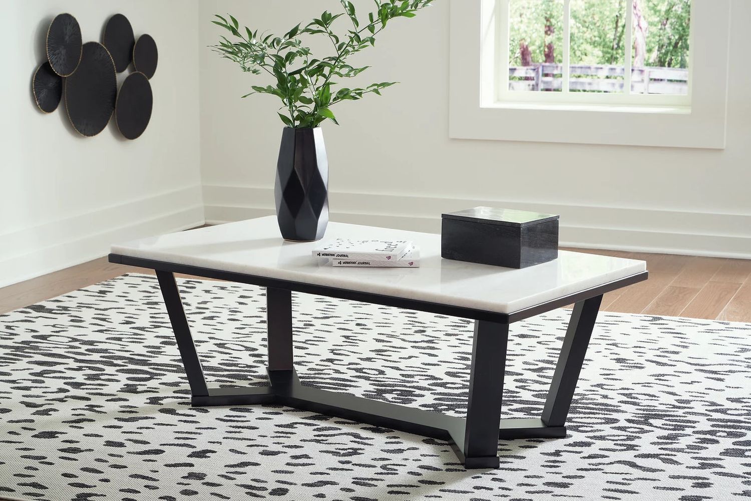Fostead Occasional Table Set In White and Espresso T770T1