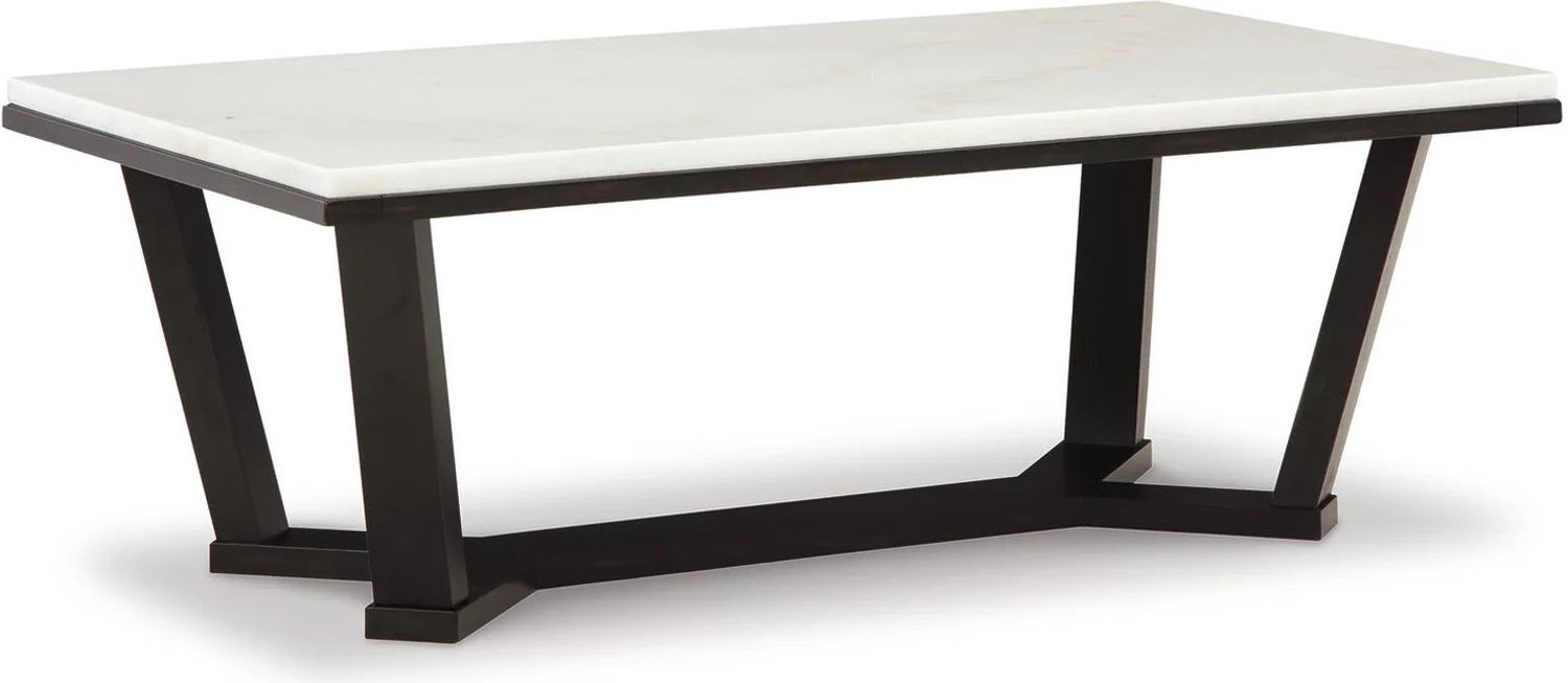 Fostead Occasional Table Set In White and Espresso T770T1