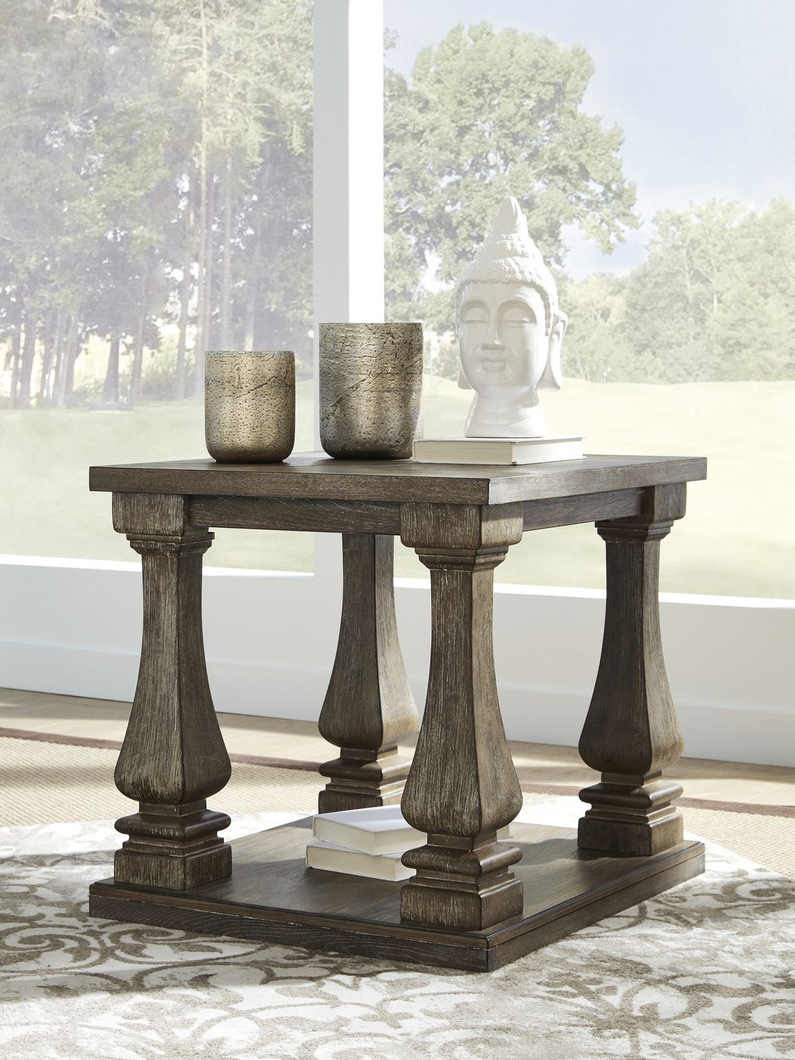Johnelle Gray Rectangular End Table T7763