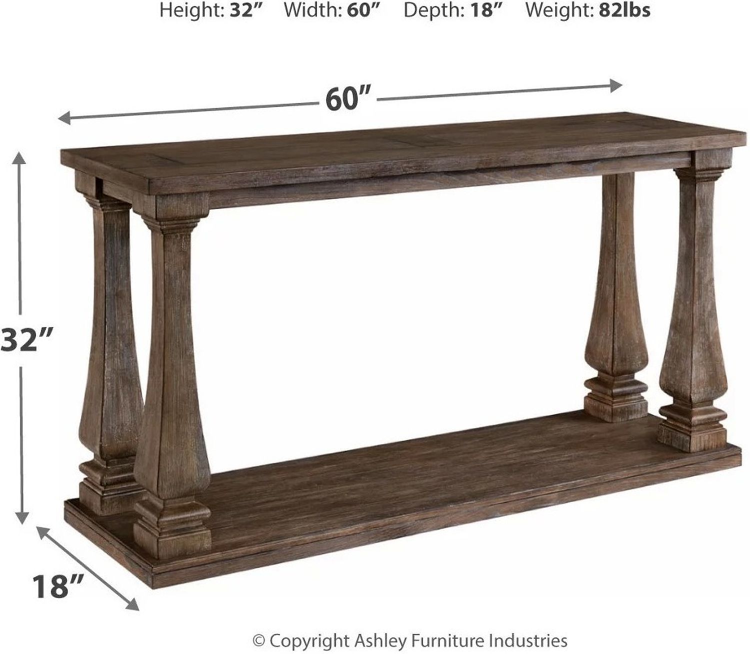 Johnelle Gray Sofa Table T7764