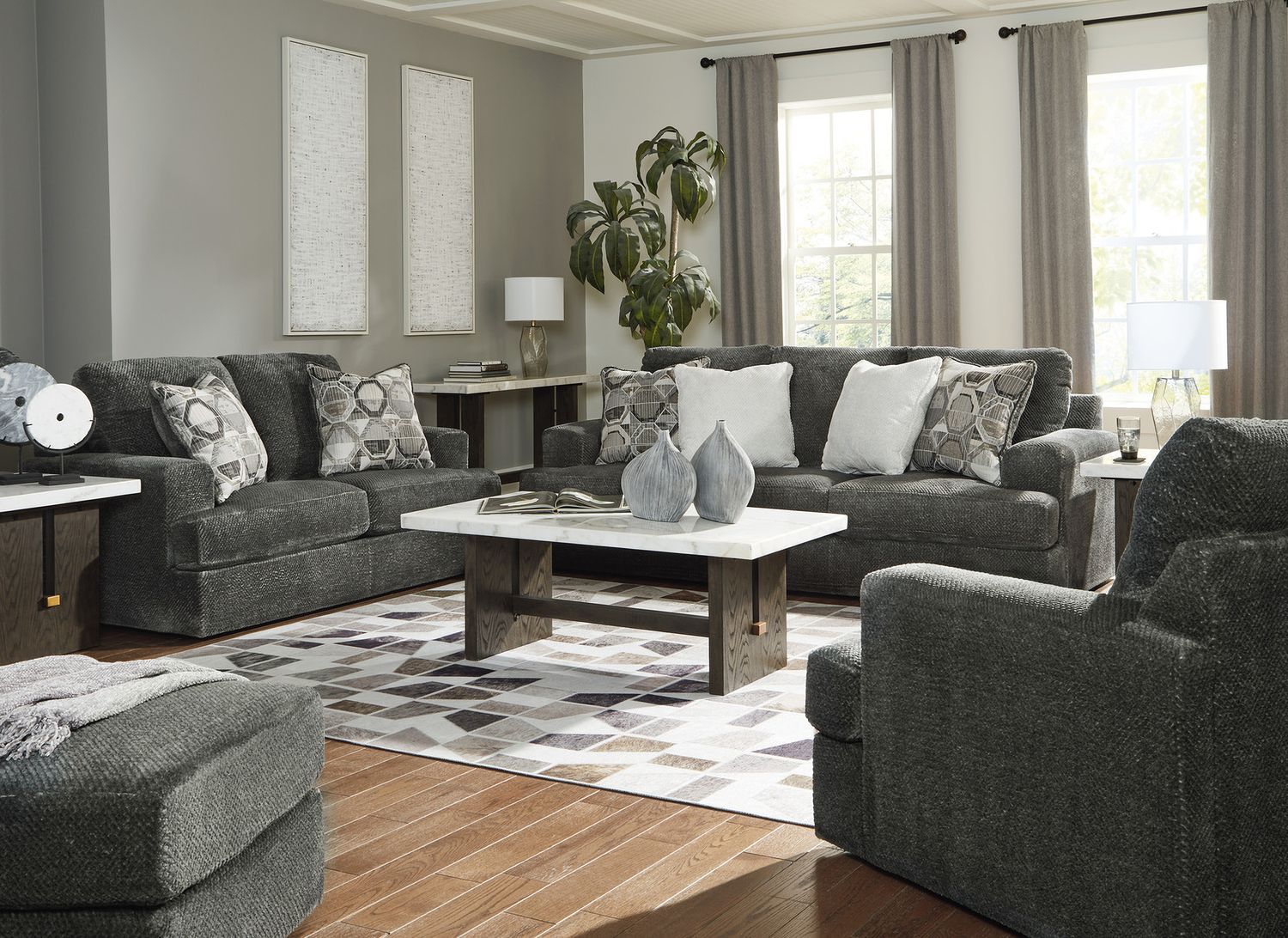 Burkhaus White And Dark Brown Rectangular Cocktail Table T7791