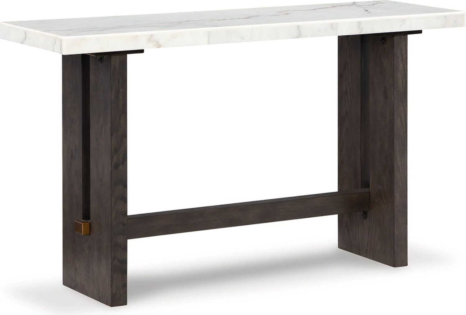 Burkhaus White And Dark Brown Sofa Table T7794