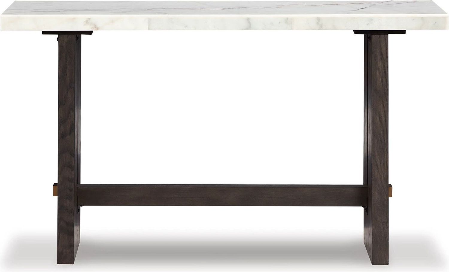 Burkhaus White And Dark Brown Sofa Table T7794
