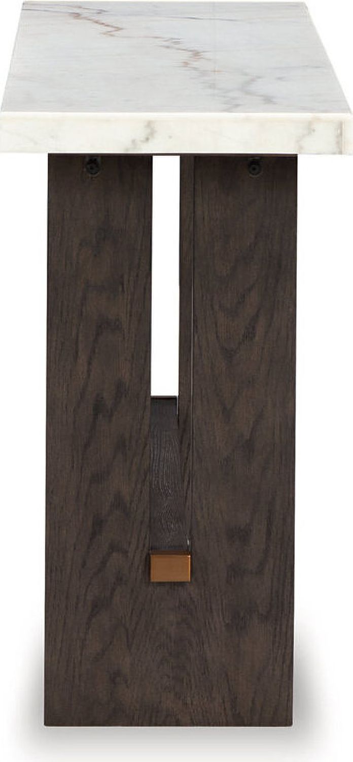 Burkhaus White And Dark Brown Sofa Table T7794