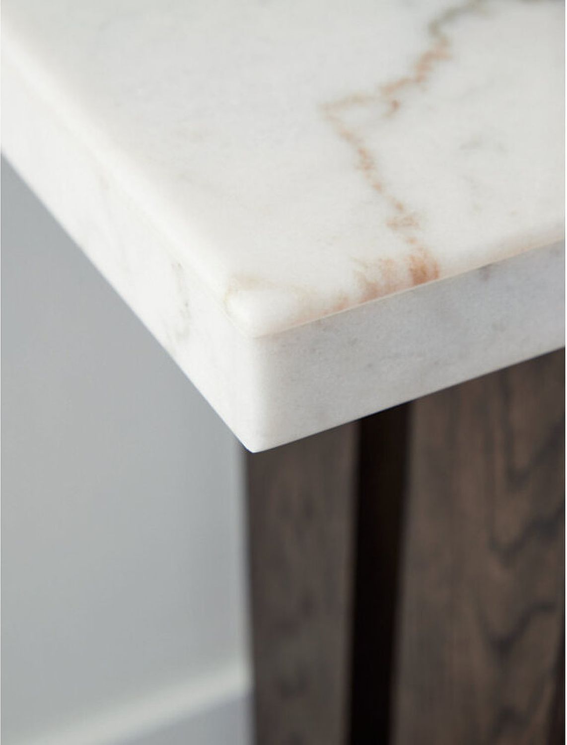 Burkhaus White And Dark Brown Sofa Table T7794