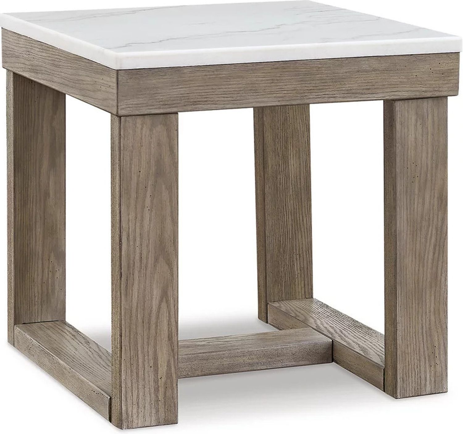 Loyaska Brown And Ivory Square End Table T7892