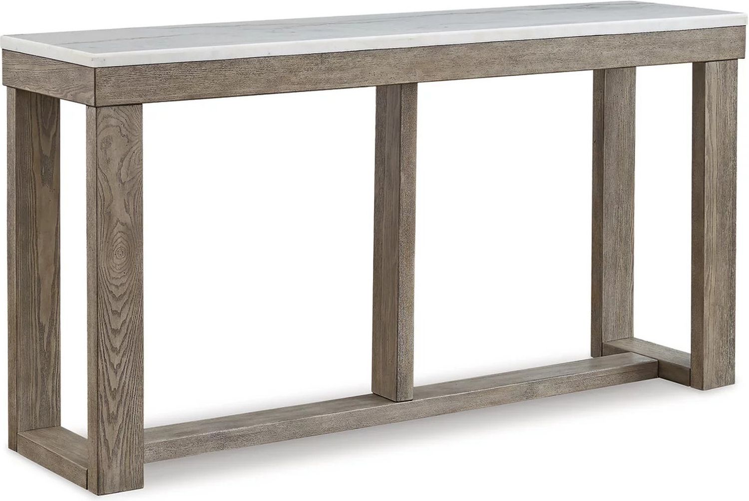Loyaska Brown And Ivory Sofa Table T7894