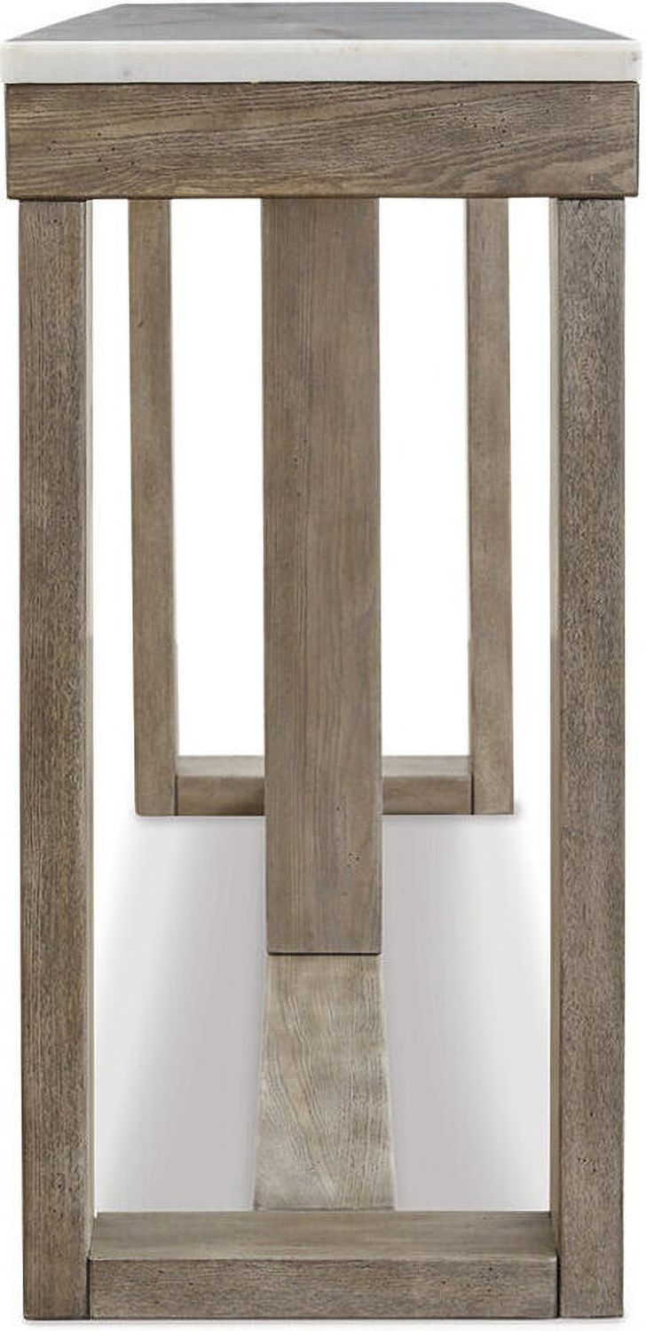 Loyaska Brown And Ivory Sofa Table T7894