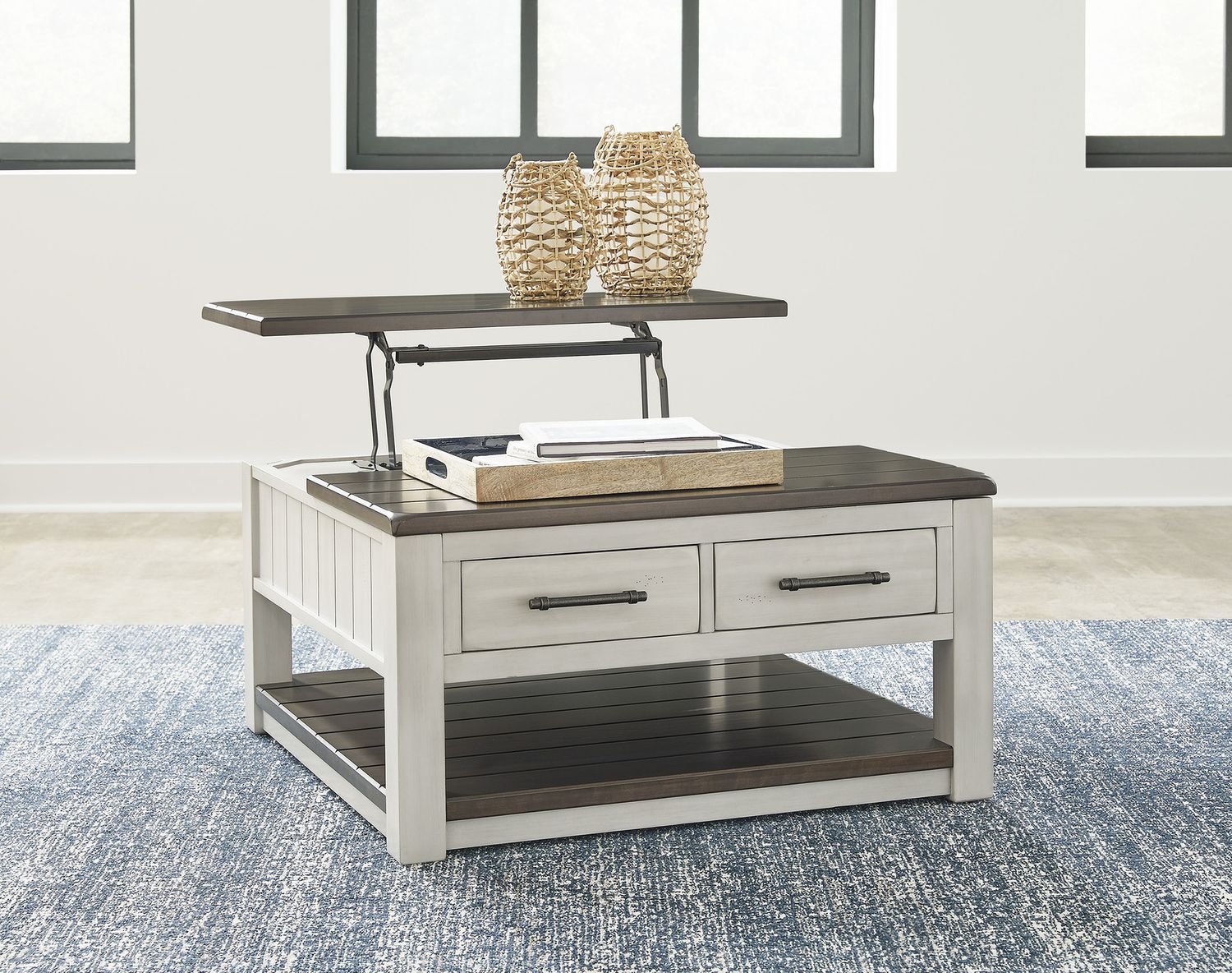 Darborn Gray/Brown Lift Top Coffee Table T79600