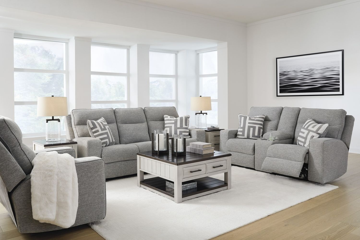 Darborn Gray/Brown Lift Top Coffee Table T79600