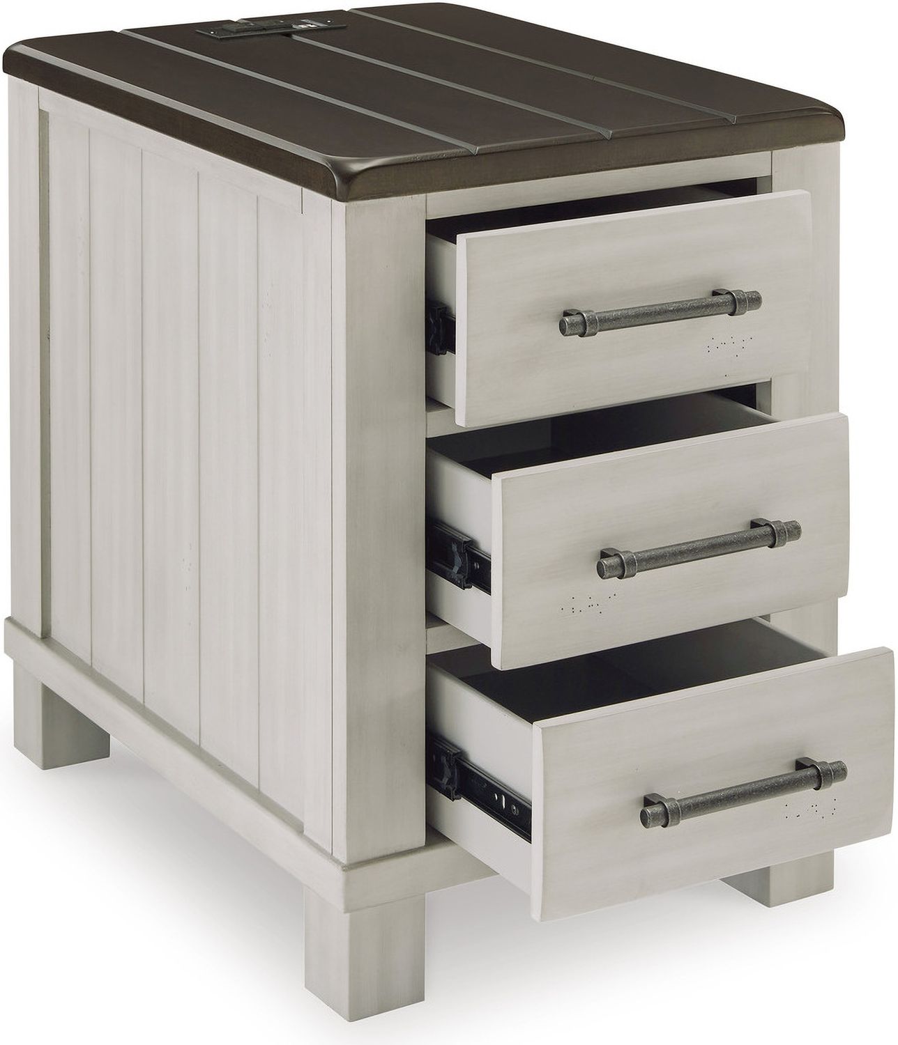 Darborn Gray/Brown Chairside End Table T7967