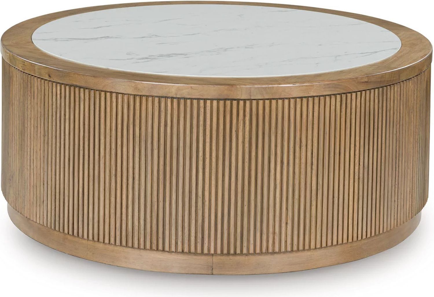 Camdill Coffee Table In Light Brown and White T8088