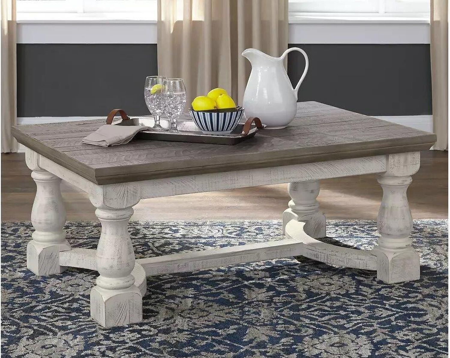 Havalance Gray and White Coffee Table T8141