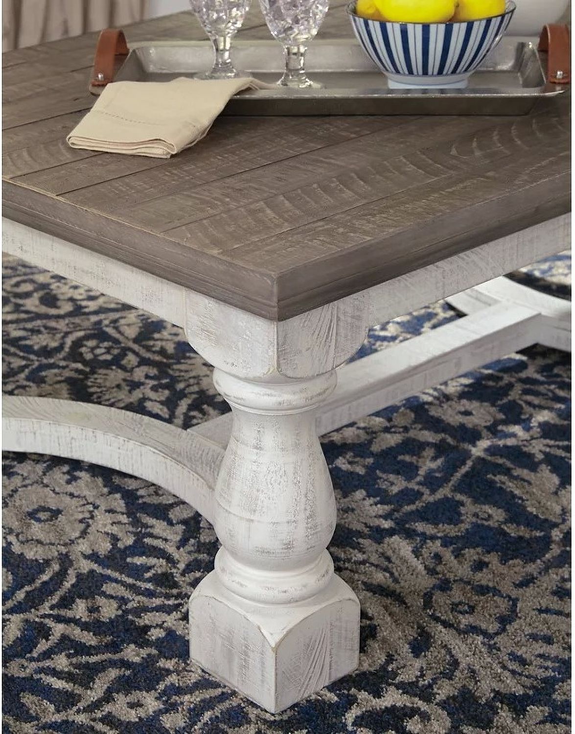 Havalance Gray and White Coffee Table T8141