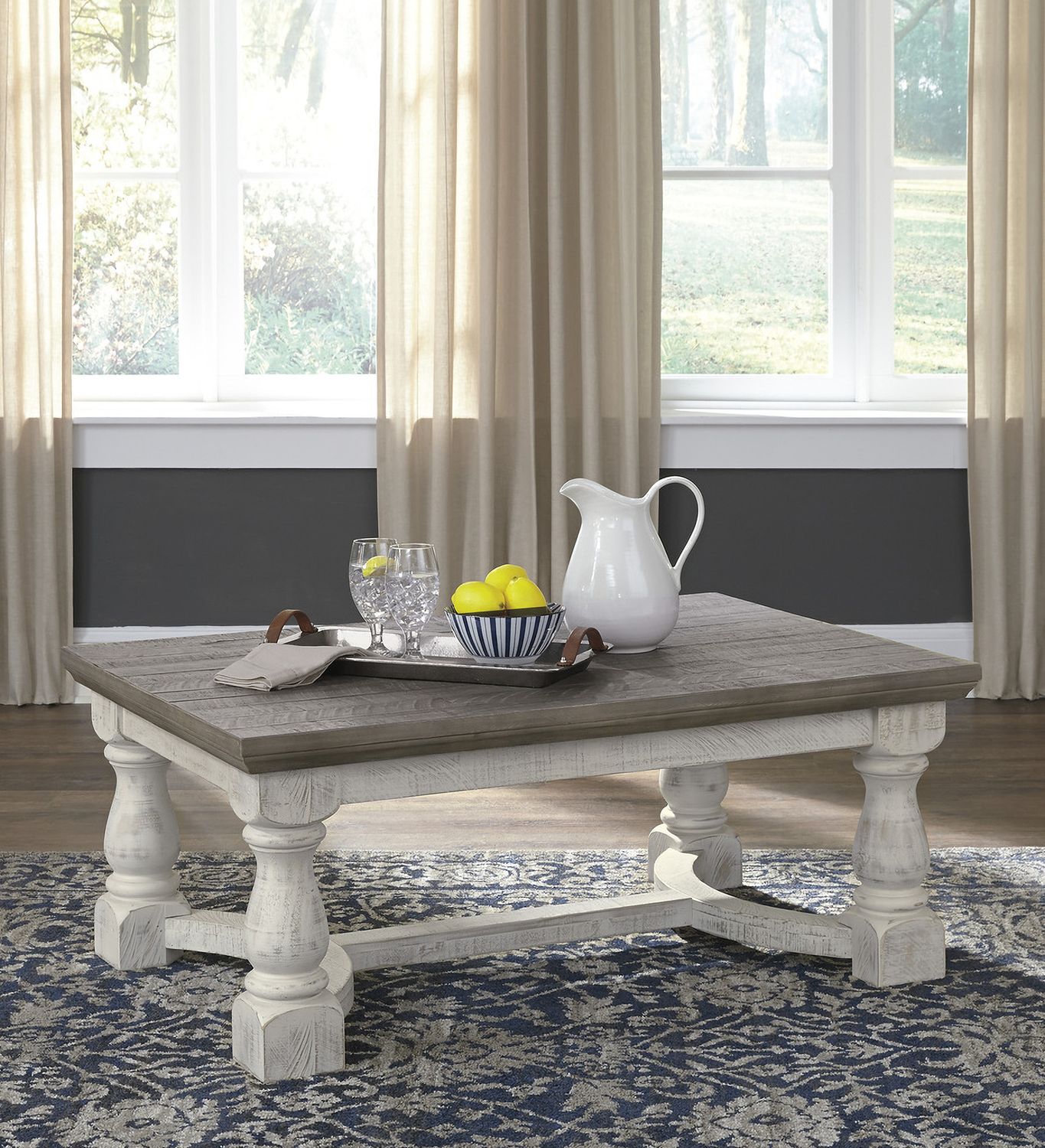 Havalance Gray and White Coffee Table T8141