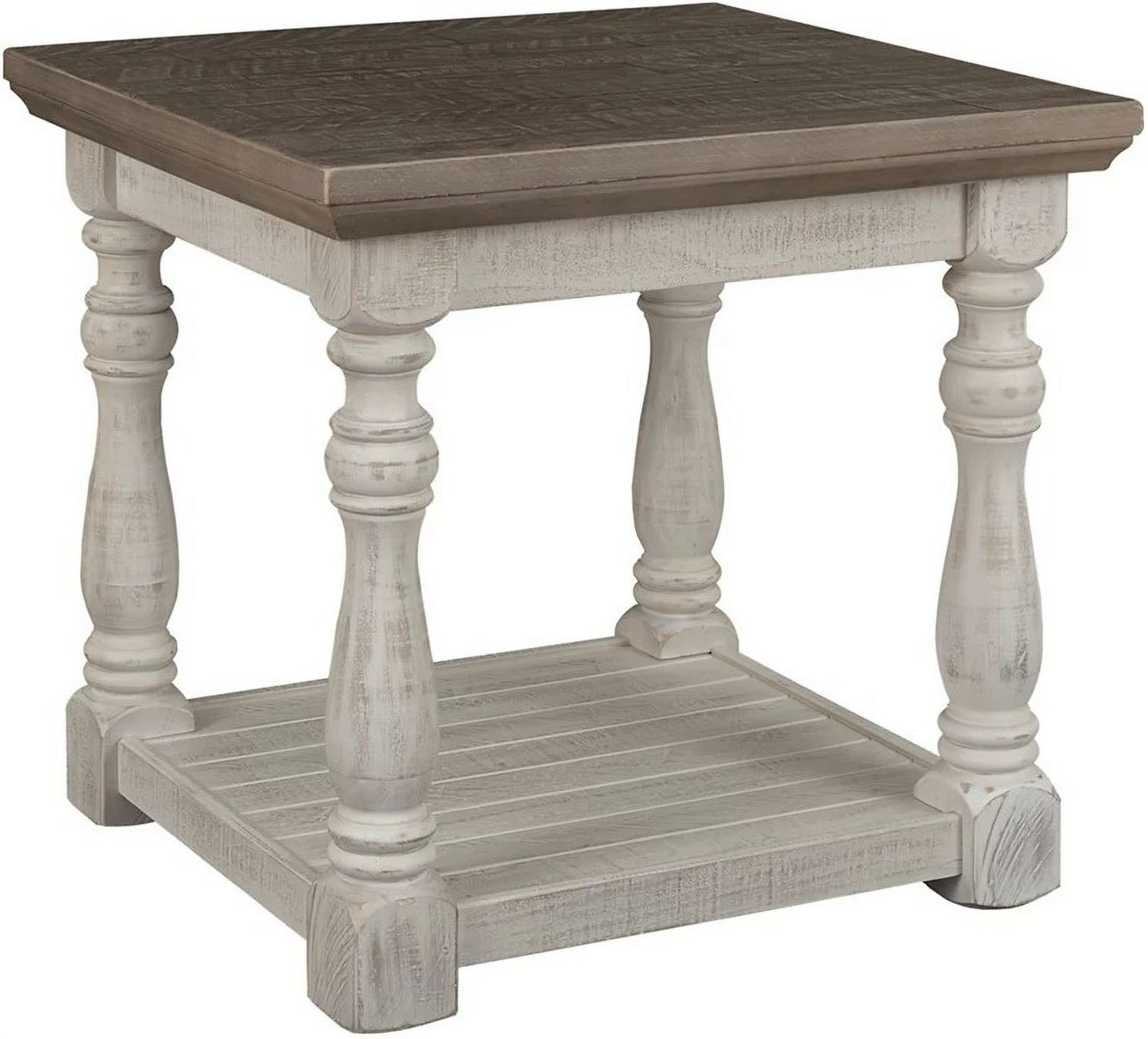 Havalance Gray and White End Table T8143