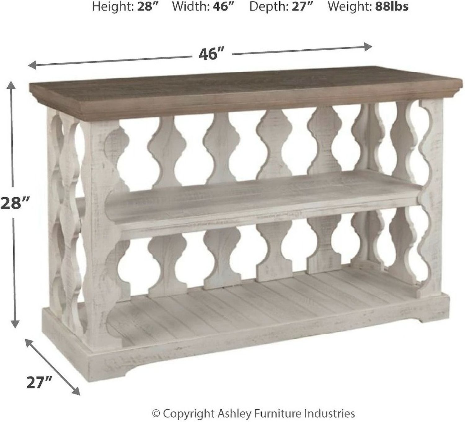 Havalance Gray and White Small Sofa Table T8145