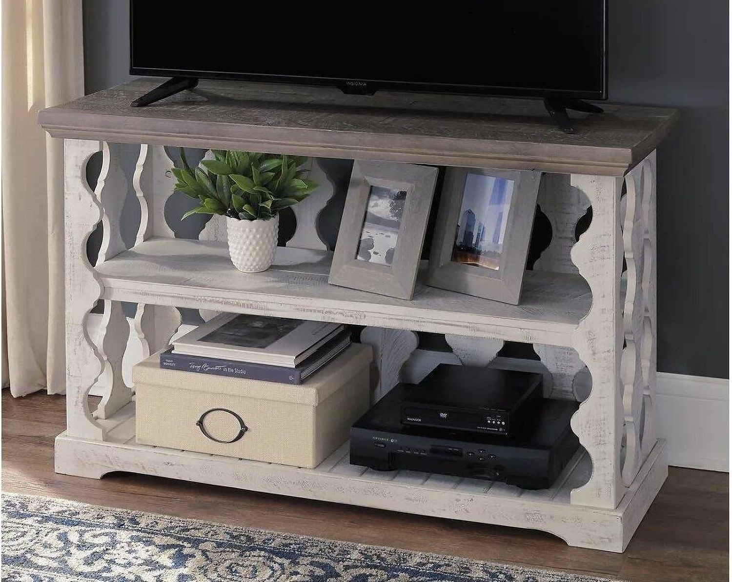 Havalance Gray and White Small Sofa Table T8145
