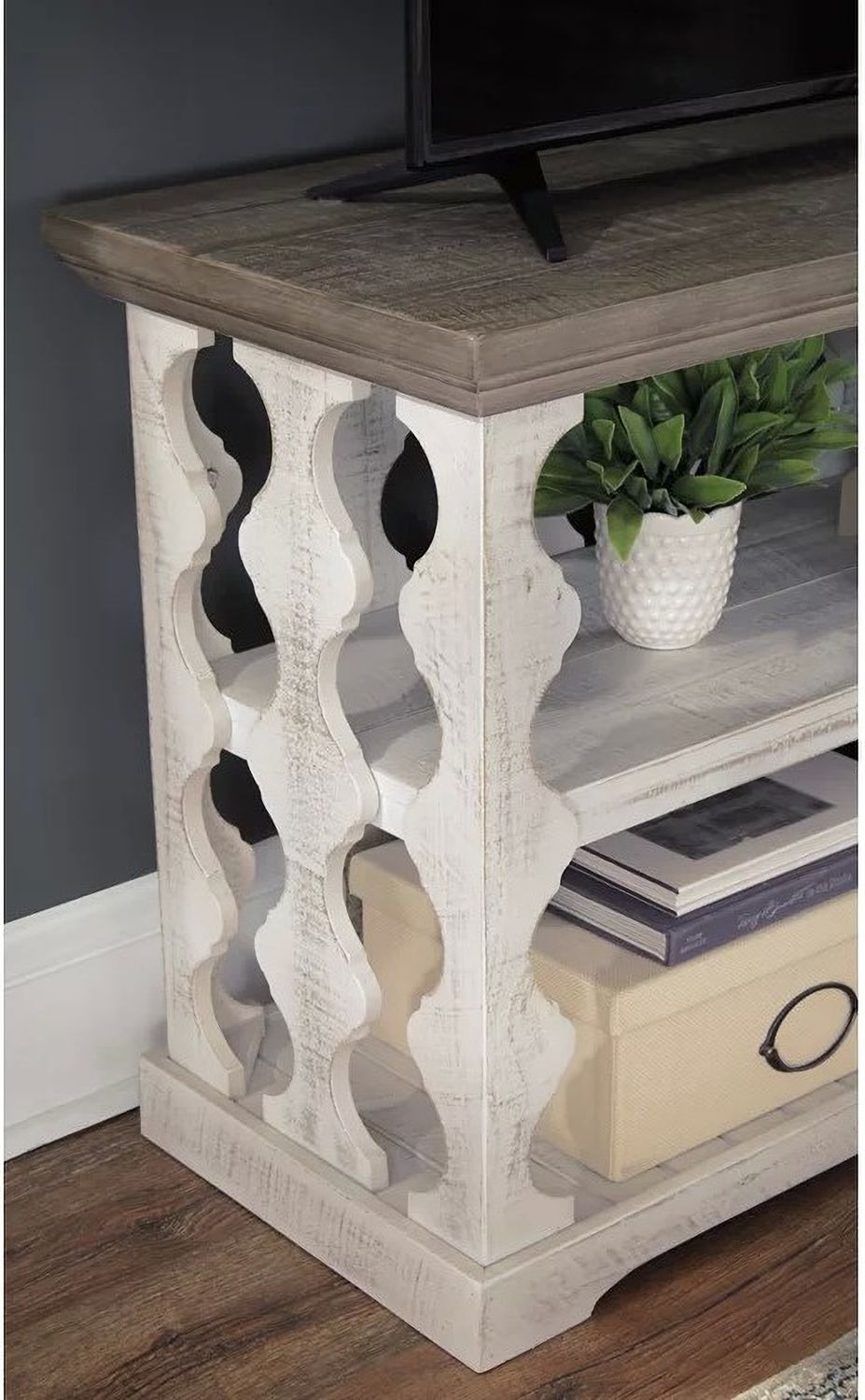 Havalance Gray and White Small Sofa Table T8145