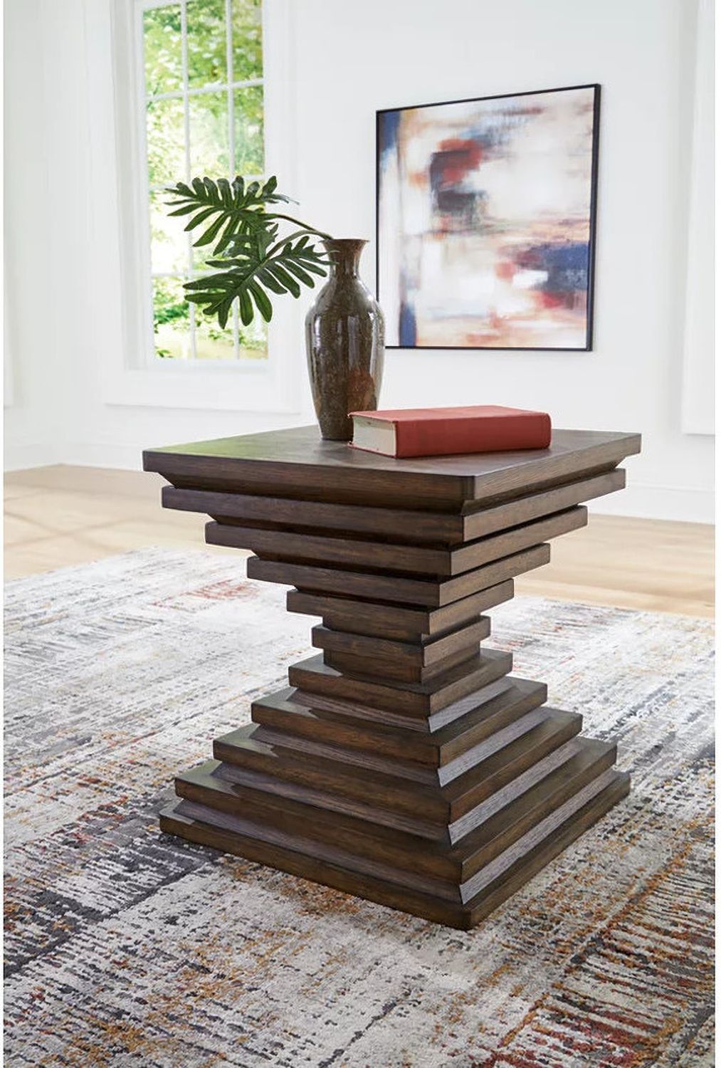 Hannodream End Table In Warm Brown T8212