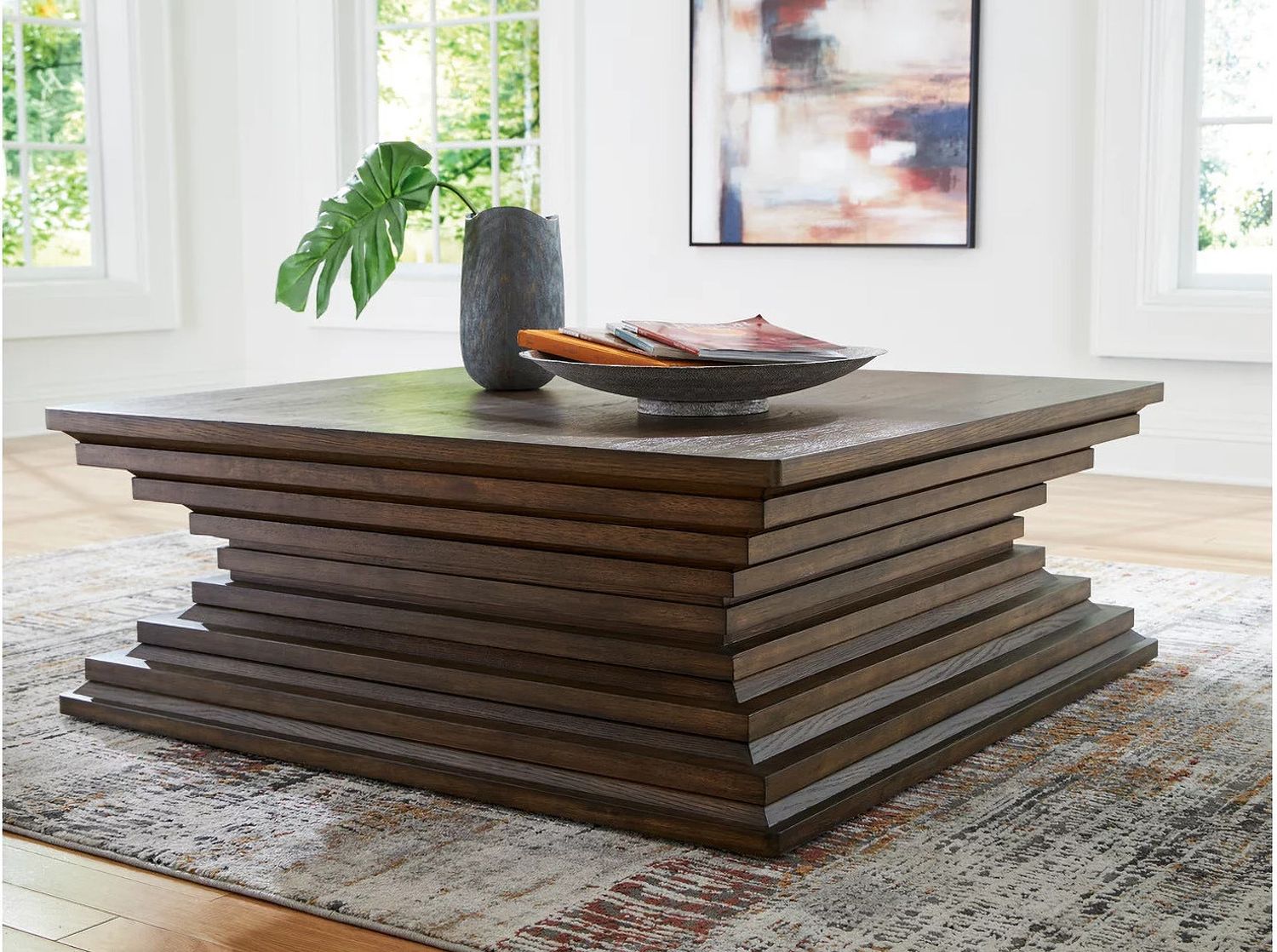 Hannodream Coffee Table In Warm Brown T8218