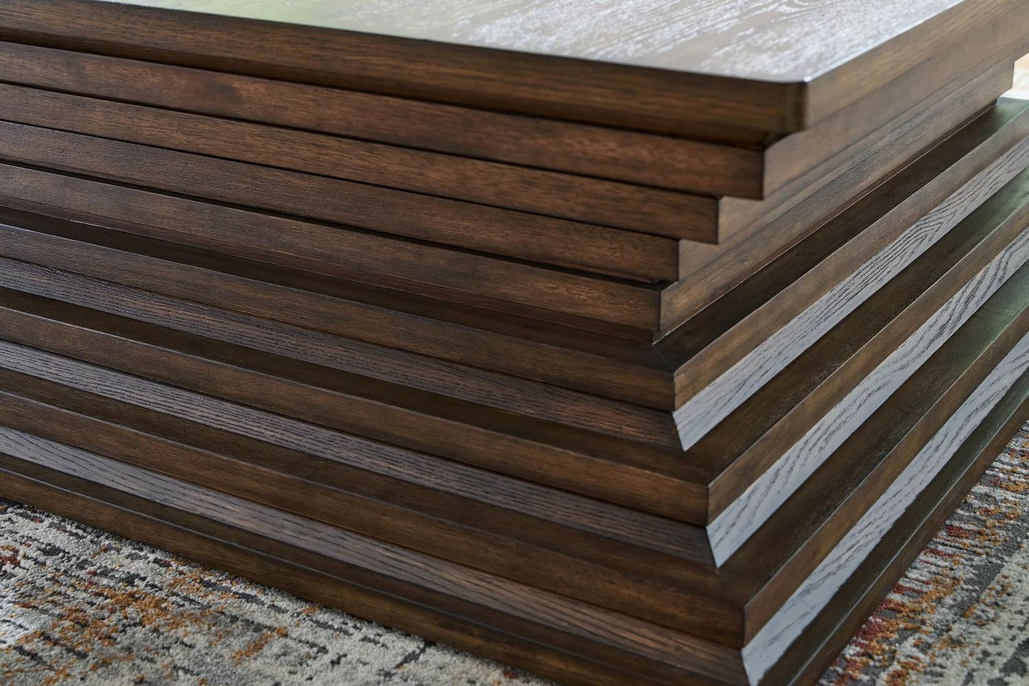 Hannodream Coffee Table In Warm Brown T8218