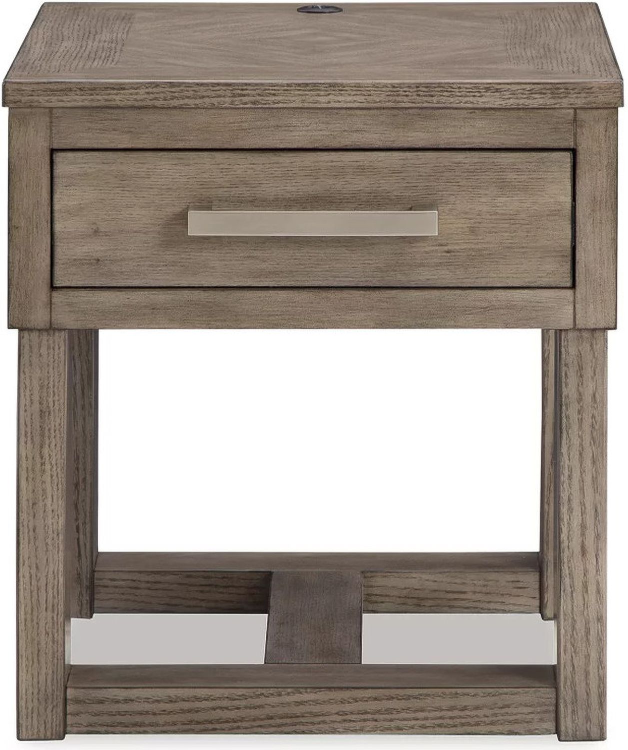 Loyaska End Table In White and Brown T8543