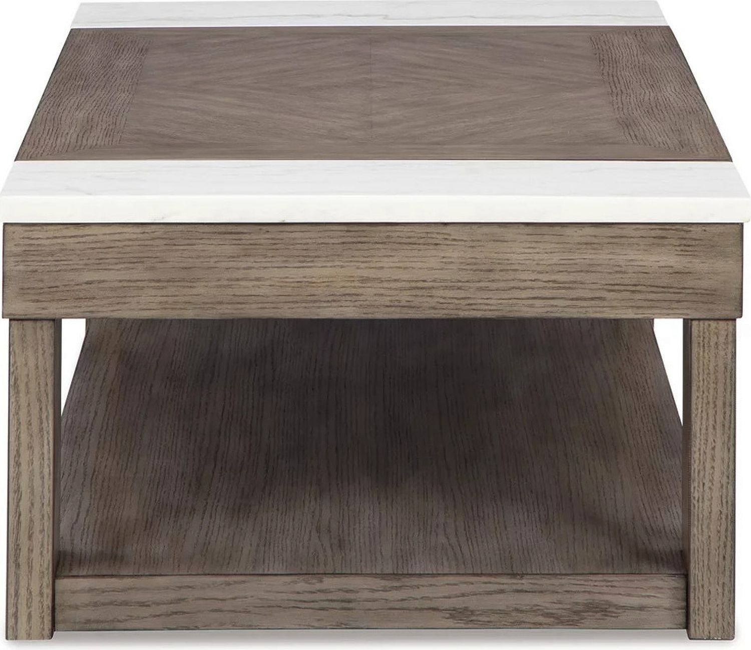 Loyaska Lift-Top Coffee Table In White and Brown T8549
