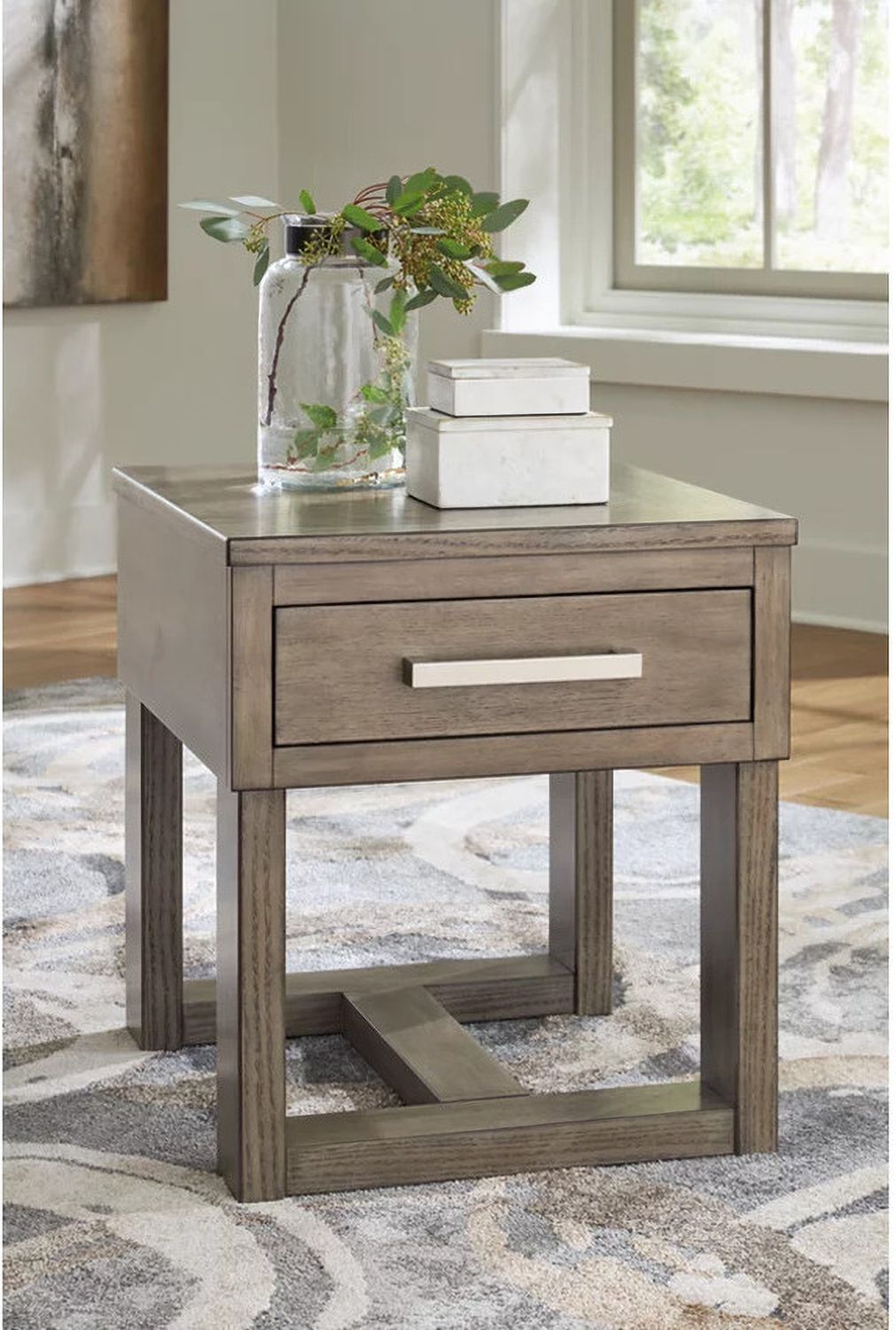 Loyaska Occasional Table Set In Grayish Brown and White T854T1