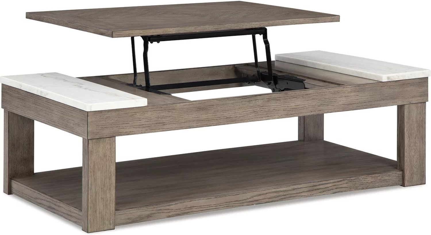 Loyaska Occasional Table Set In Grayish Brown and White T854T1
