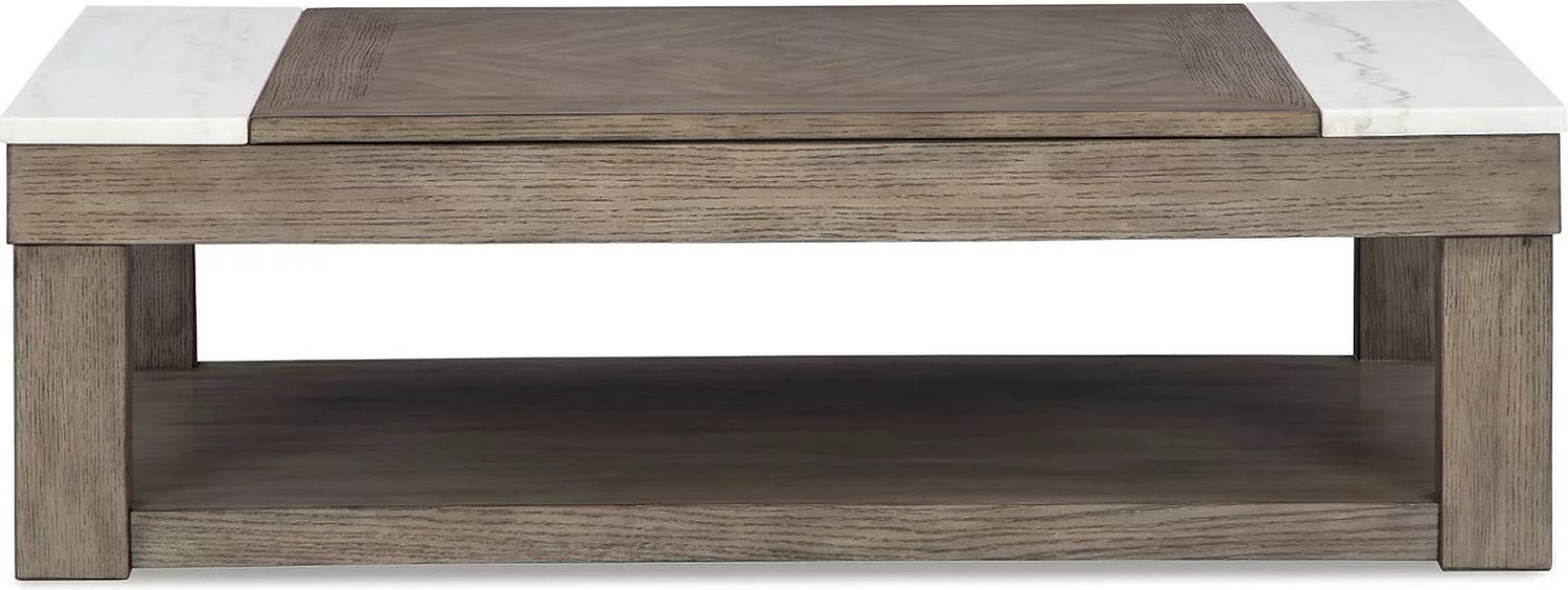 Loyaska Occasional Table Set In Grayish Brown and White T854T1