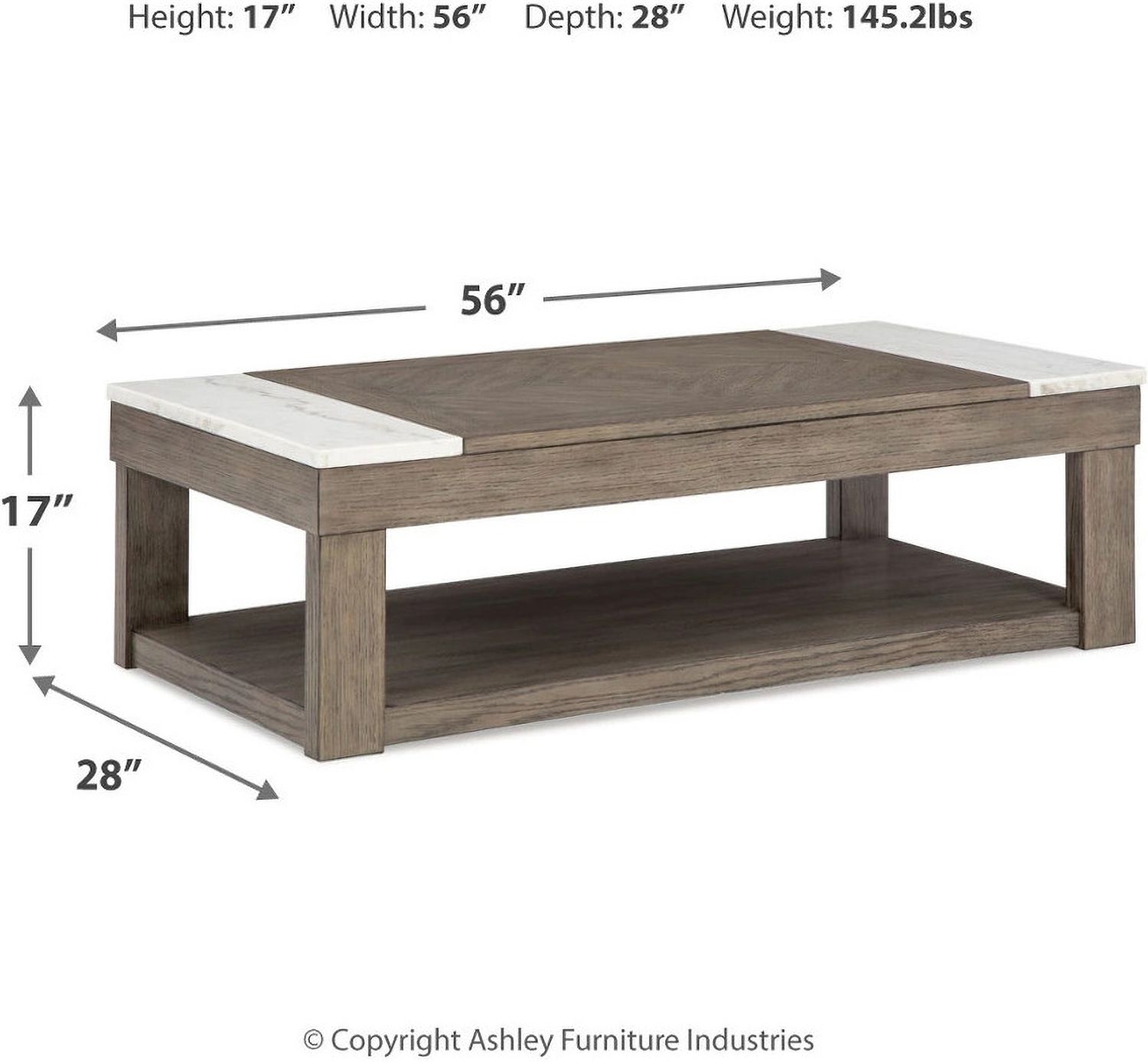 Loyaska Occasional Table Set In Grayish Brown and White T854T1