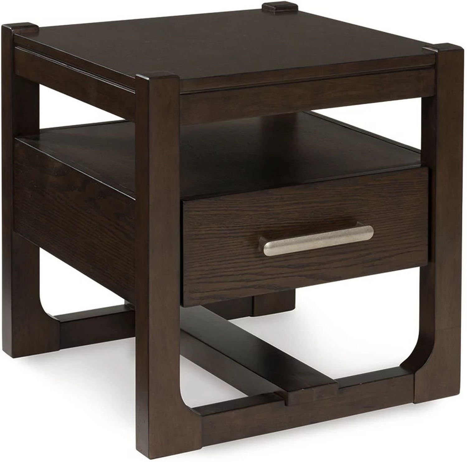 Breckington End Table In Dark Brown T8562