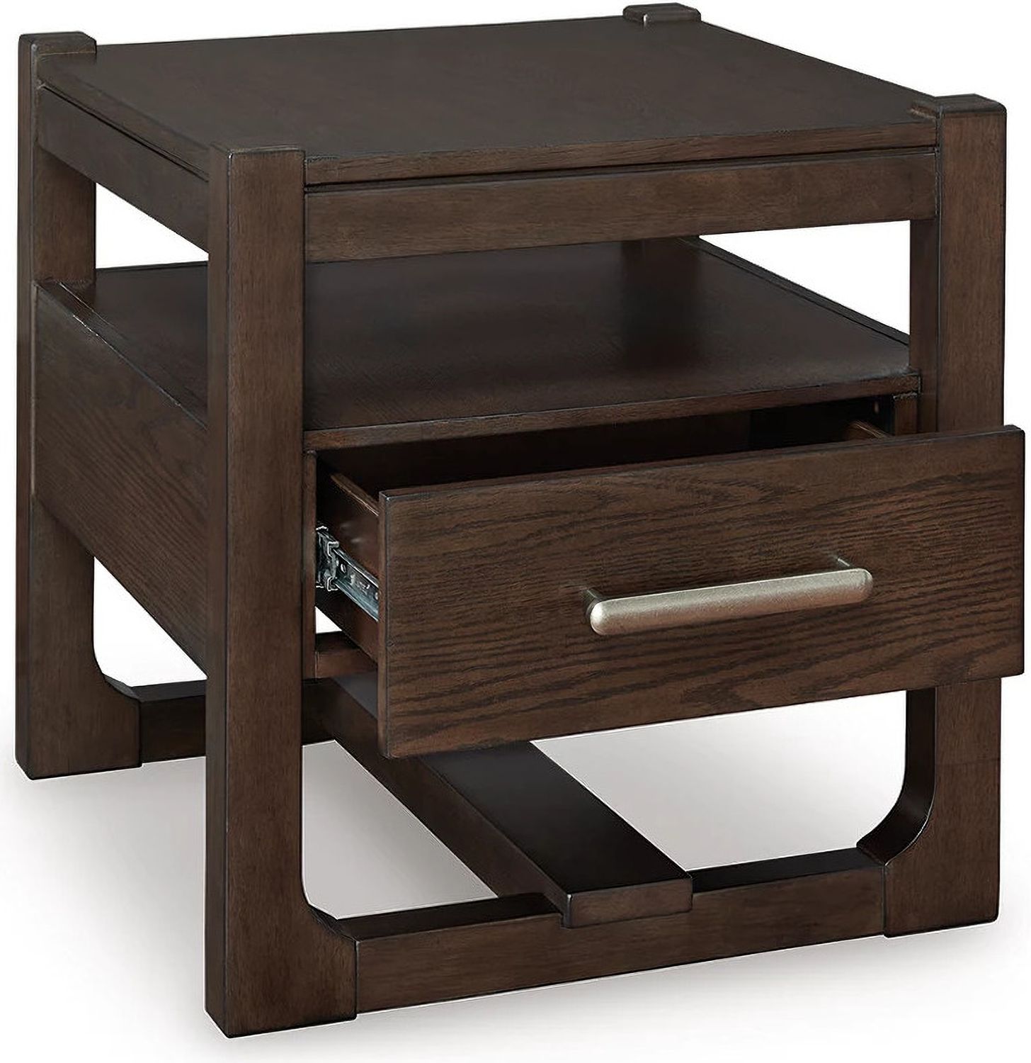Breckington End Table In Dark Brown T8562