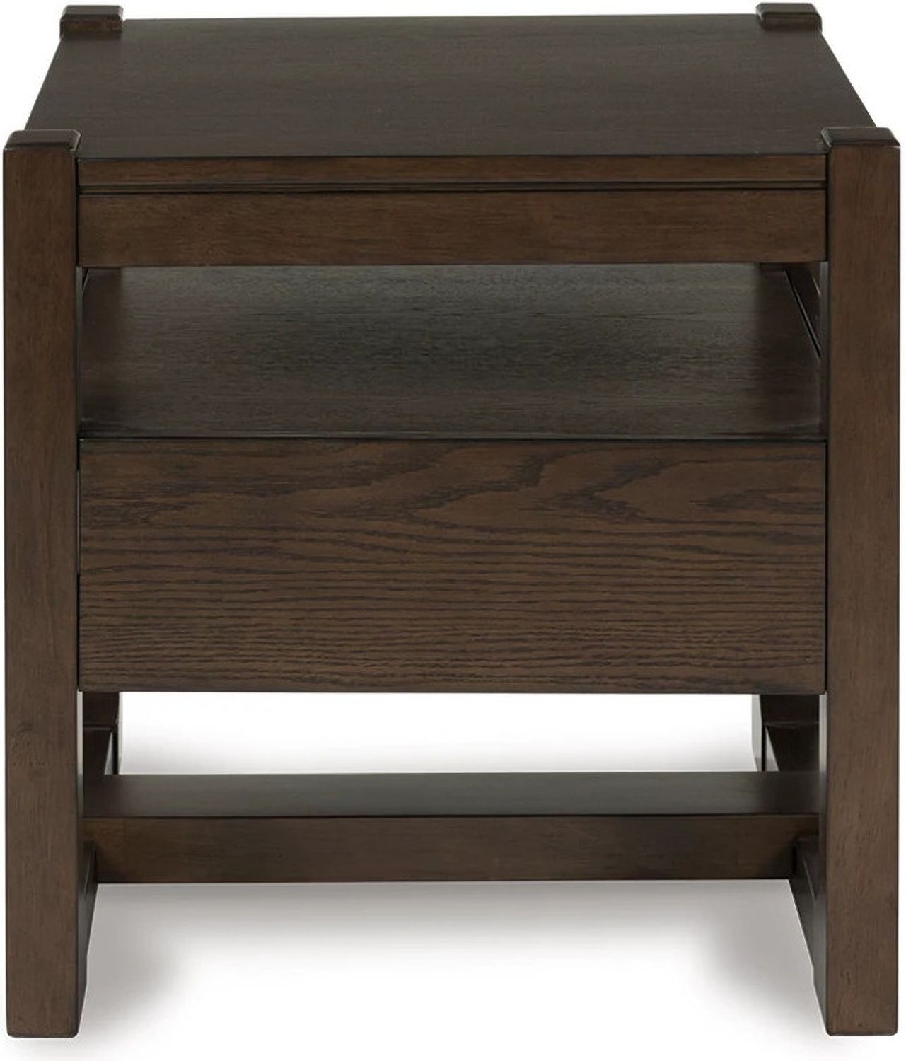 Breckington End Table In Dark Brown T8562