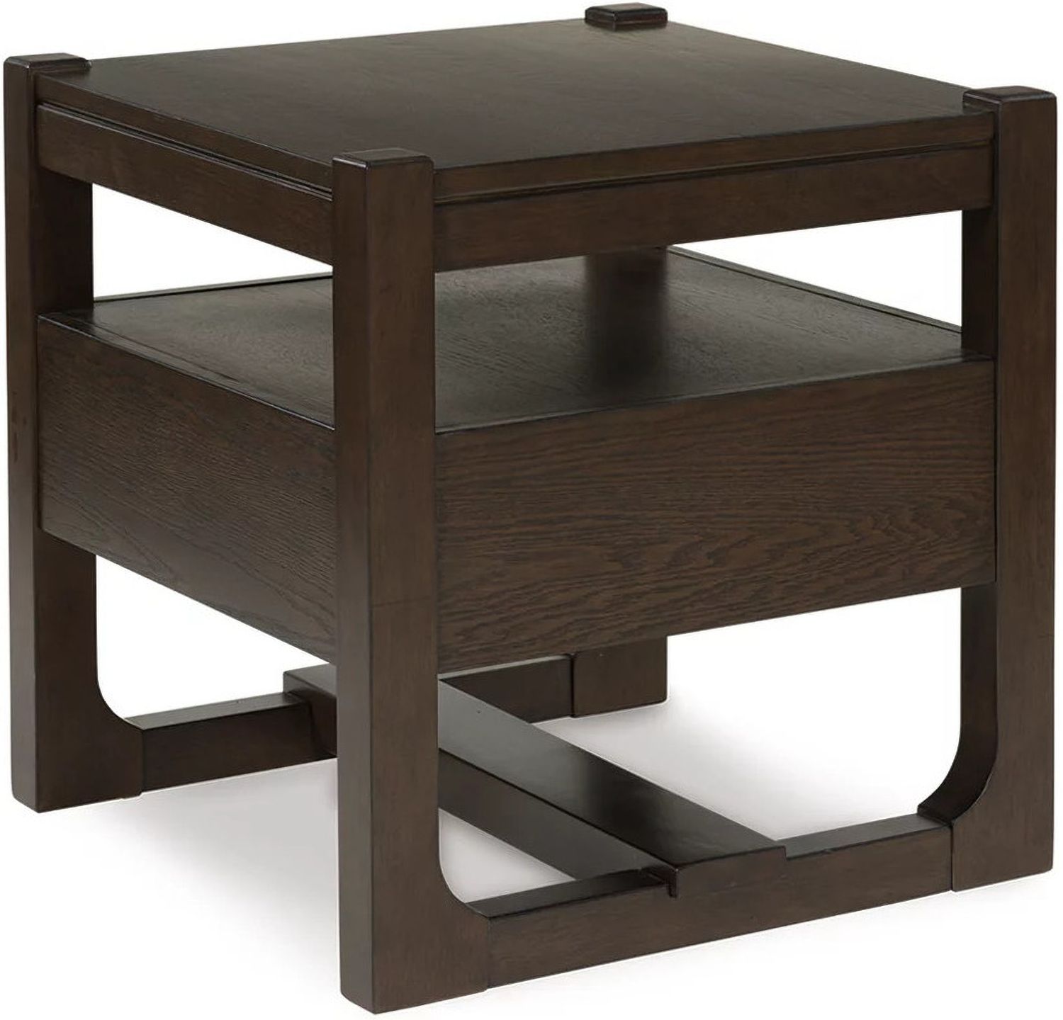Breckington End Table In Dark Brown T8562
