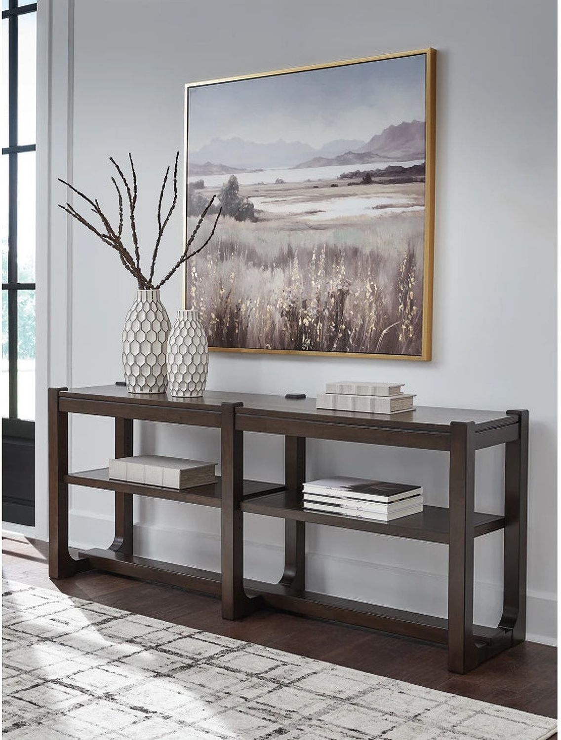 Breckington Sofa Table In Dark Brown T8564