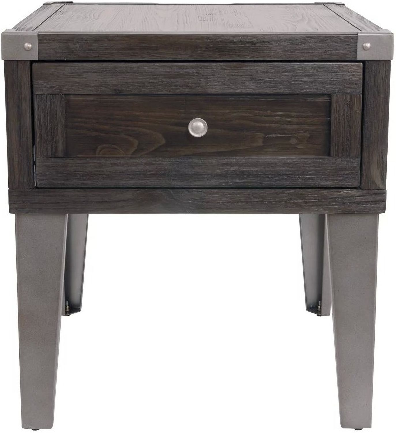 Todoe Dark Gray Rectangular End Table T9013