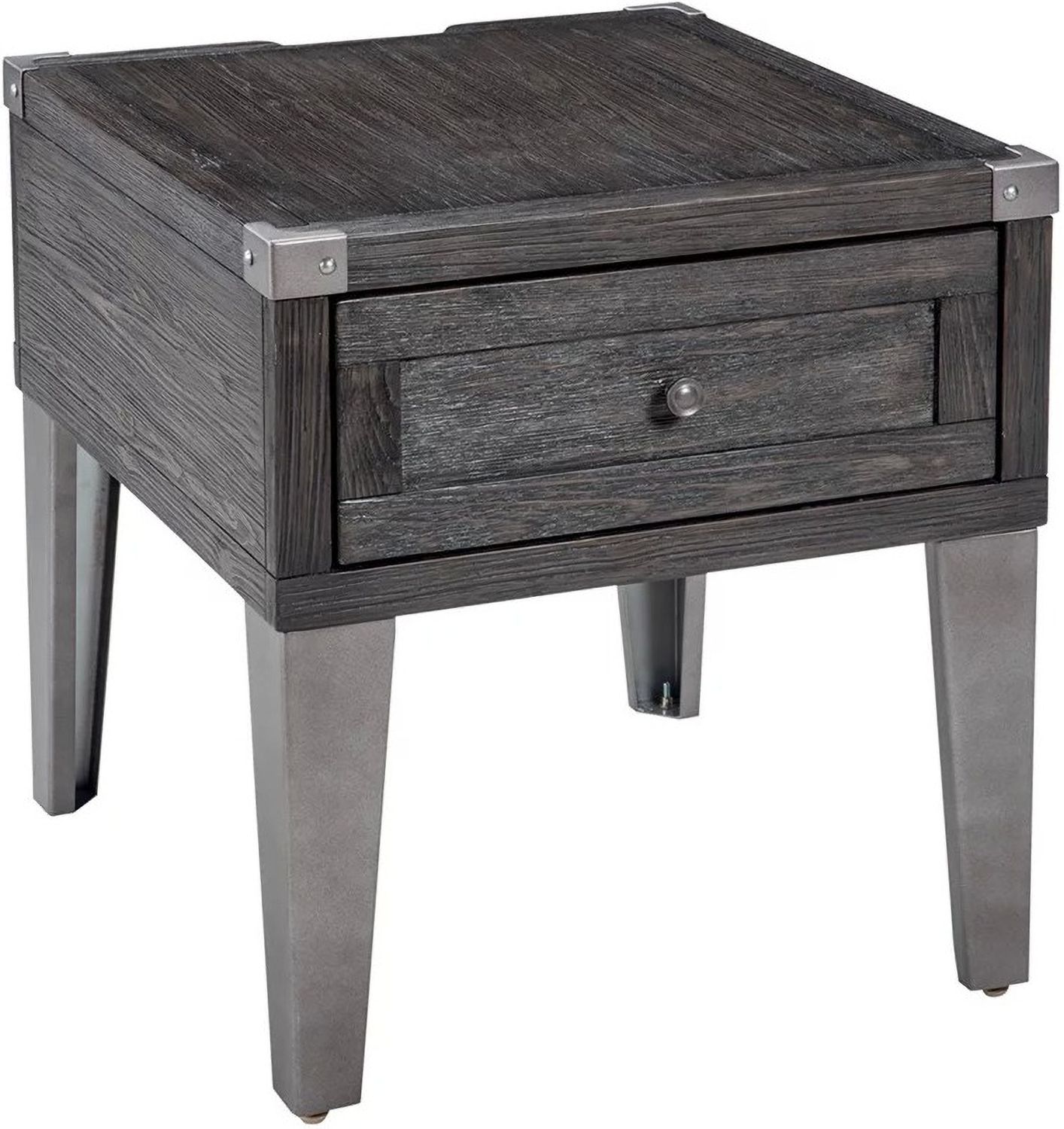 Todoe Dark Gray Rectangular End Table T9013