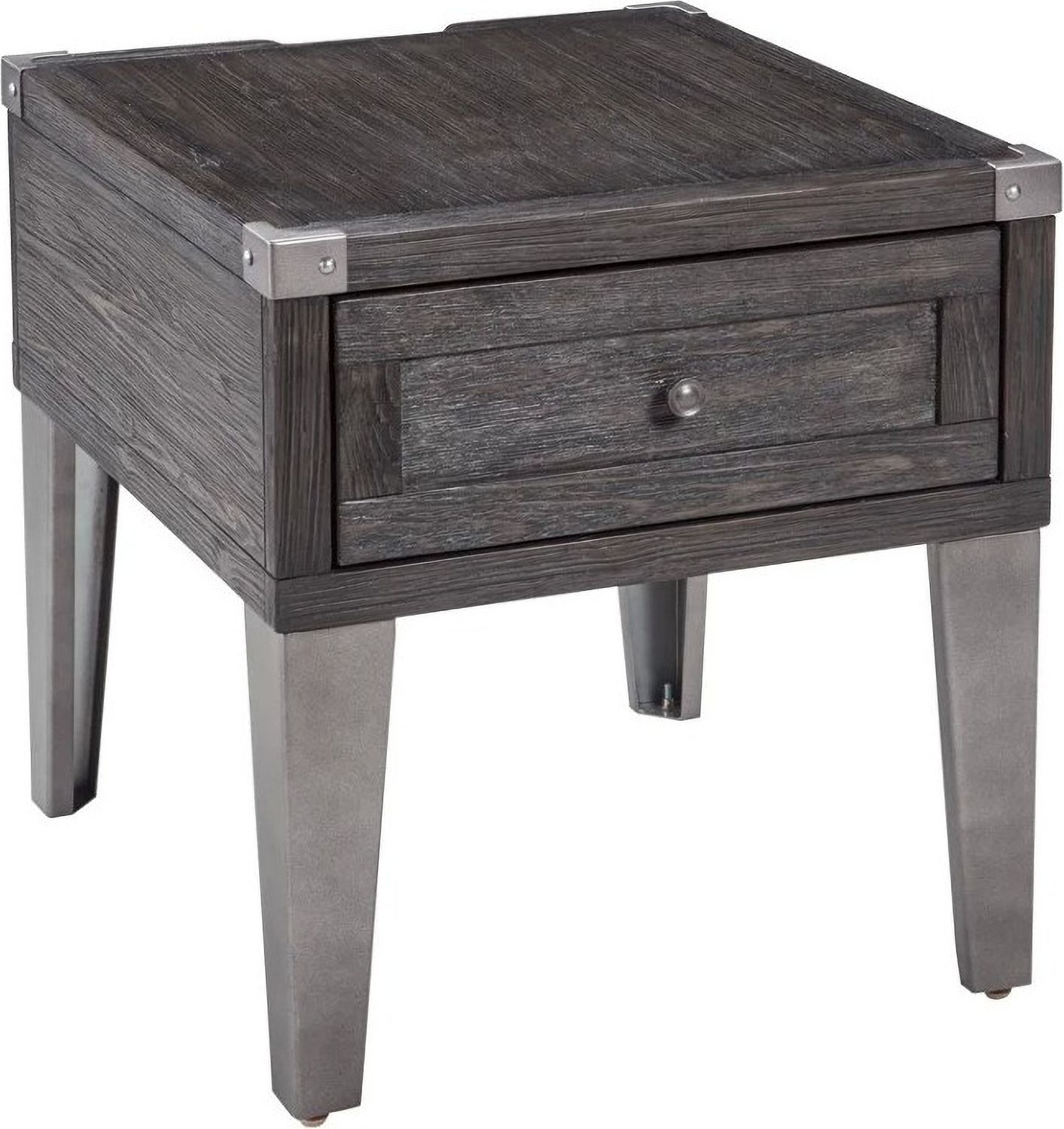 Todoe Dark Gray Rectangular End Table T9013