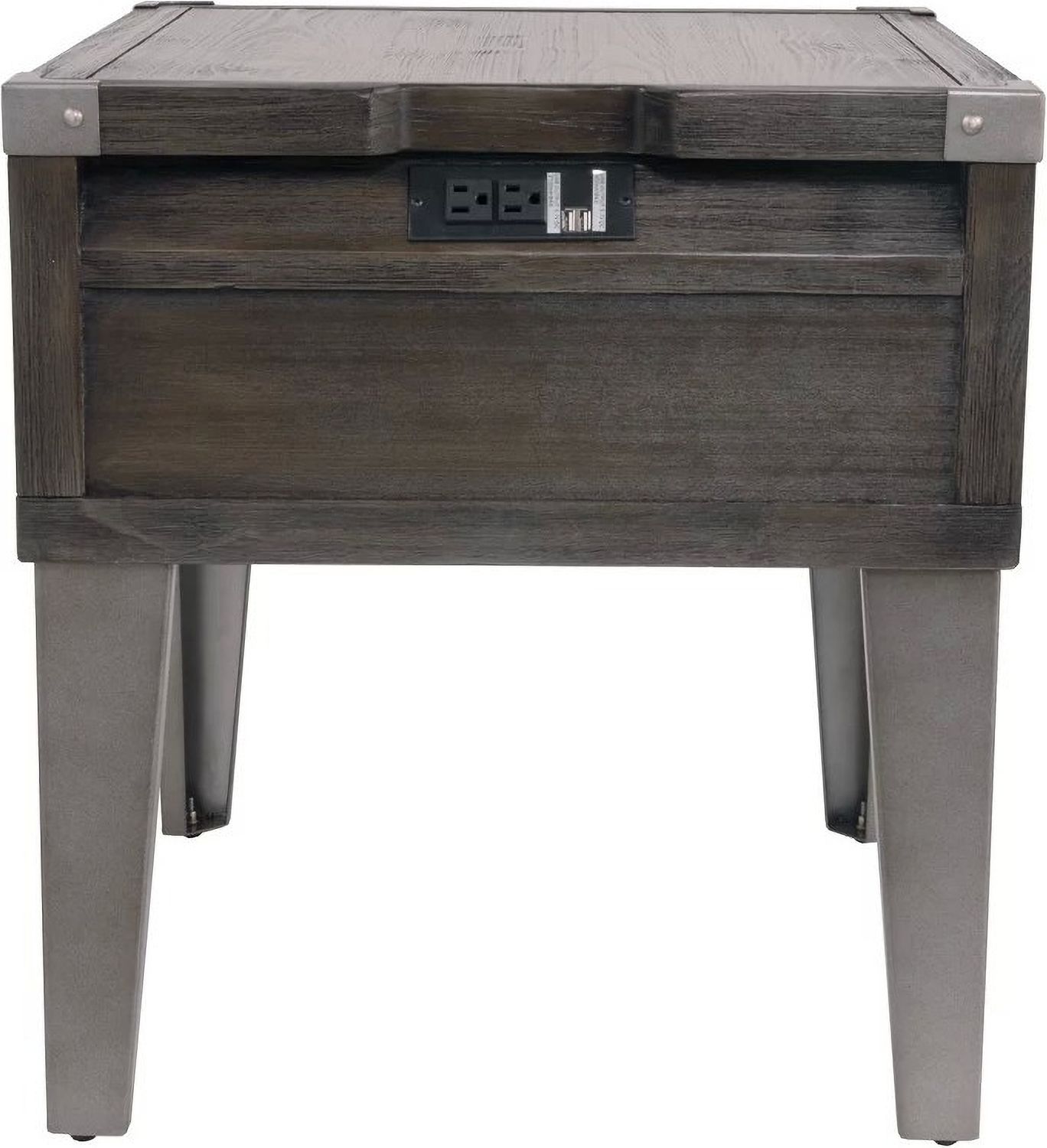 Todoe Dark Gray Rectangular End Table T9013