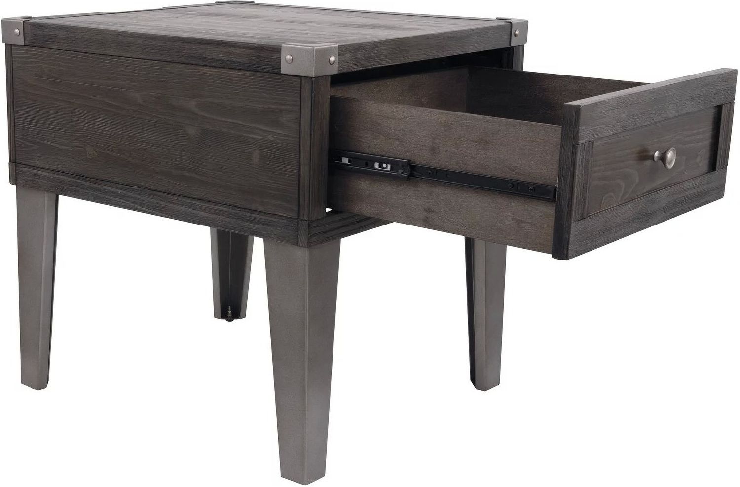 Todoe Dark Gray Rectangular End Table T9013