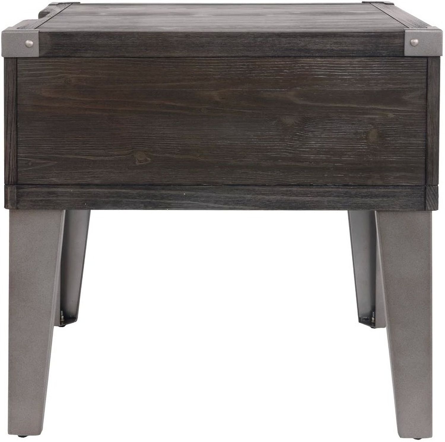 Todoe Dark Gray Rectangular End Table T9013