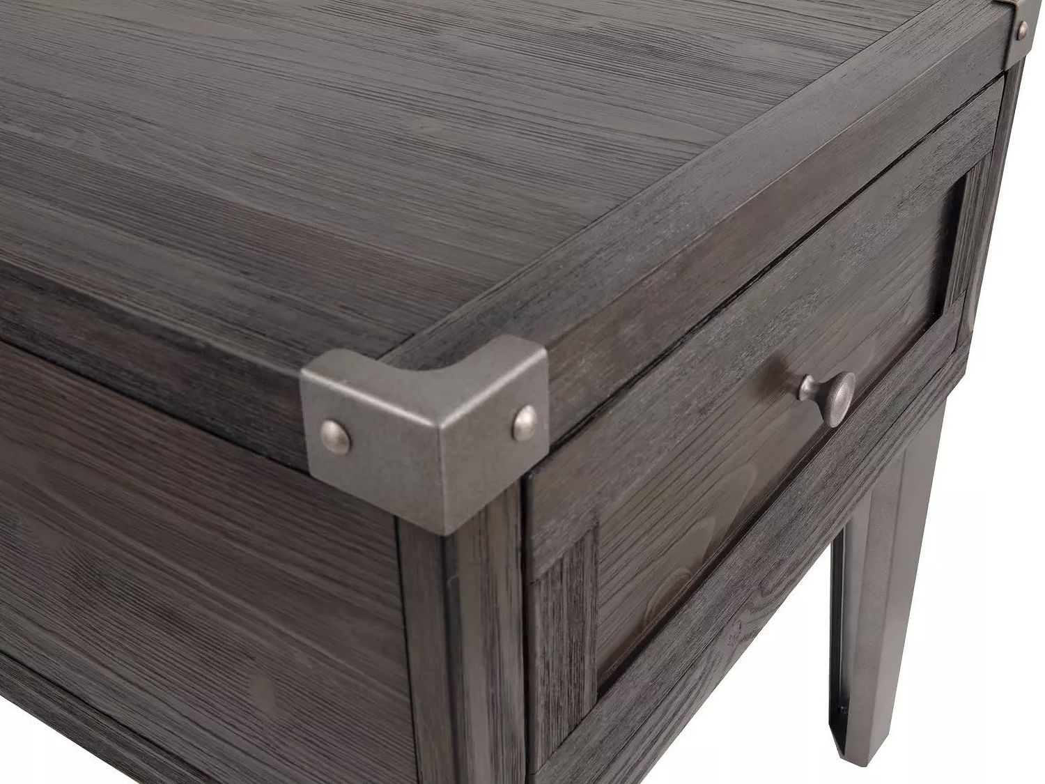 Todoe Dark Gray Rectangular End Table T9013